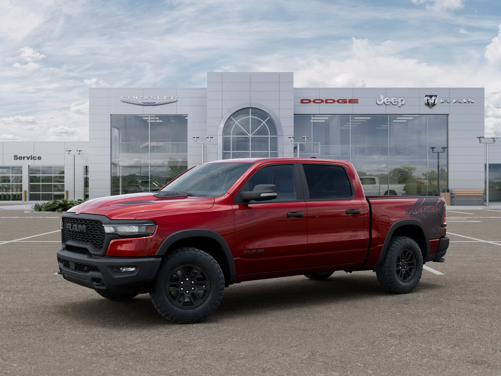 New 2026 Molten Red Pearl-Coat Exterior Paint RAM Rebel image 32