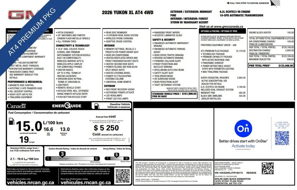 Certified Used 2026 Green GMC AT4 image 1