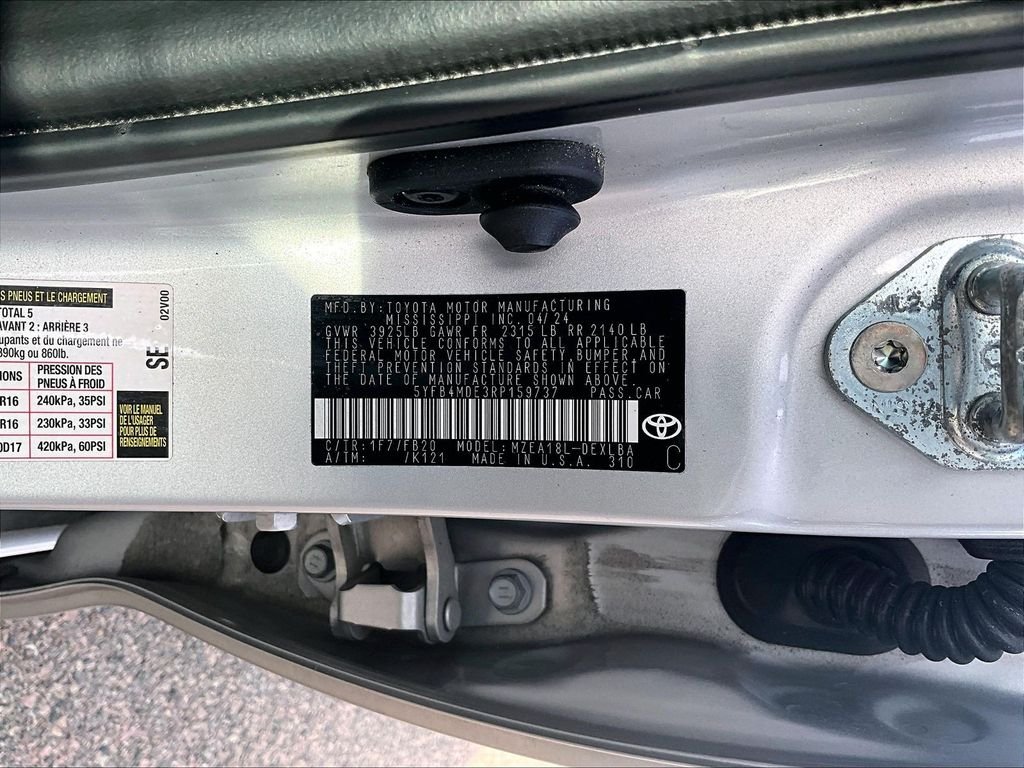 Used 2024 Silver Toyota LE image 9