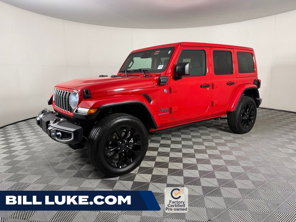 Certified Used 2025 Red Jeep Sahara 4xe image 1
