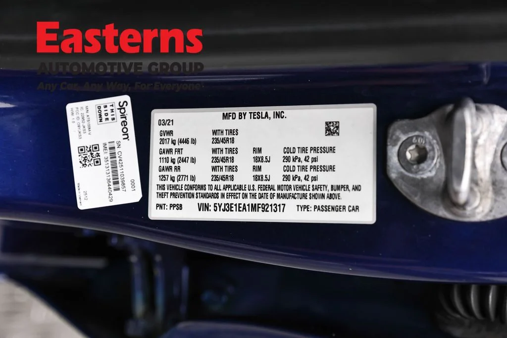 Used 2021 Blue Tesla Standard Range Plus image 30