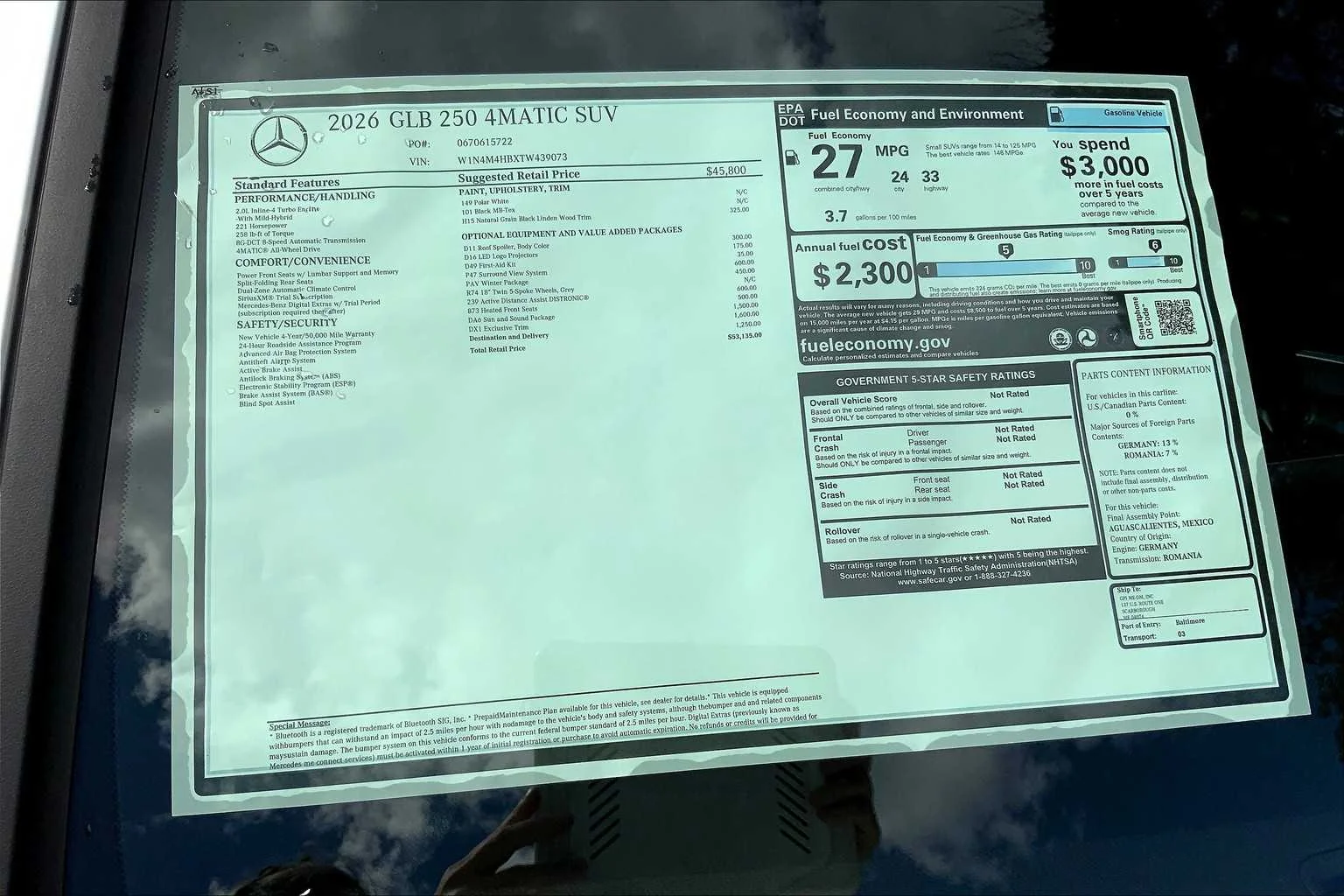 Certified Used 2026 Polar White Mercedes-Benz GLB 250 image 26