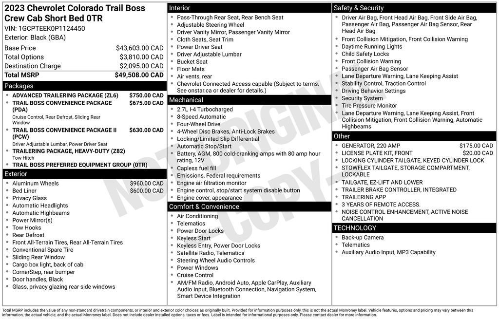Used 2023 Black Chevrolet Trail Boss image 6