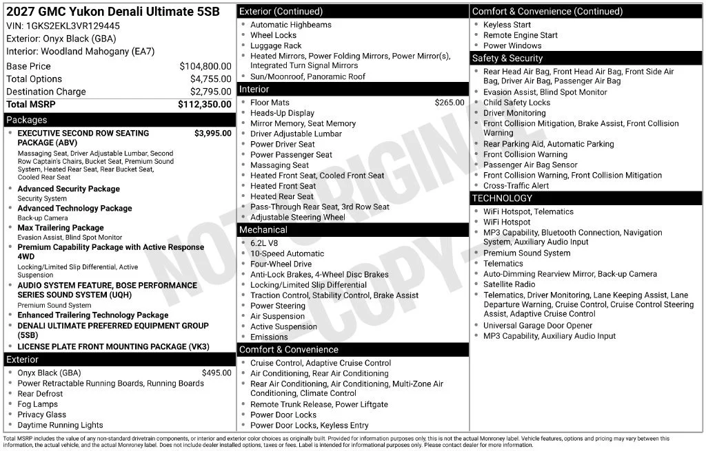 New 2027 Onyx Black GMC Denali Ultimate image 6