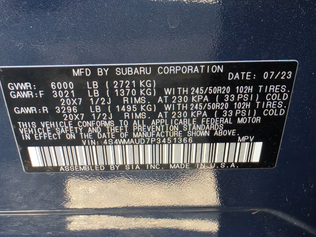 Certified Used 2023 Cosmic Blue Pearl Subaru Limited image 37