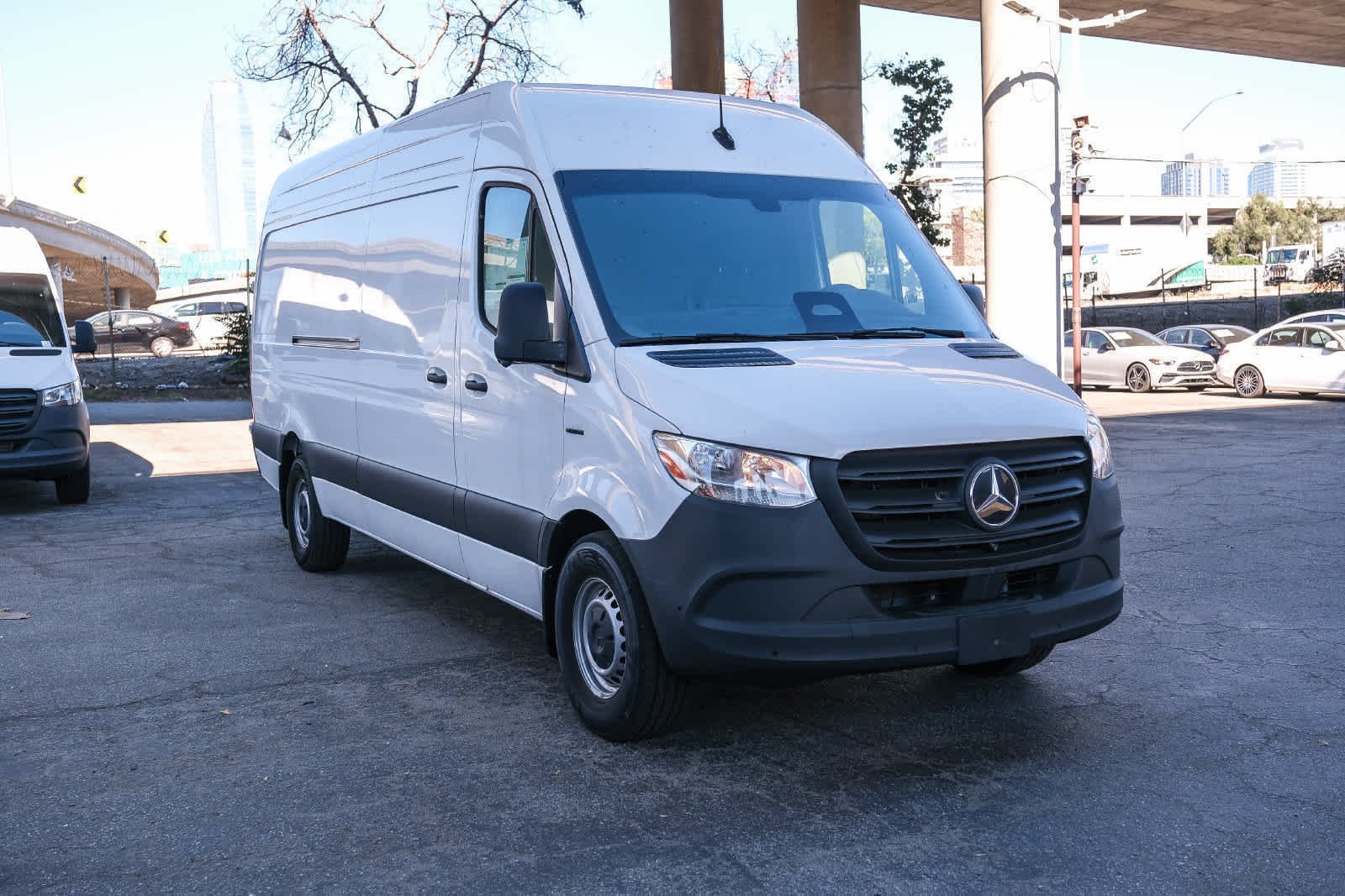 New 2025 Arctic White Mercedes-Benz Cargo 170 WB High Roof RWD Electric Motor image 3