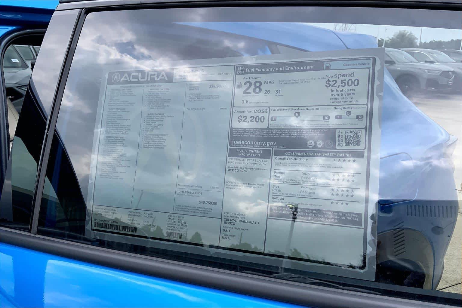 New 2026 Double Apex Blue Pearl II Acura w/A-Spec Package image 22
