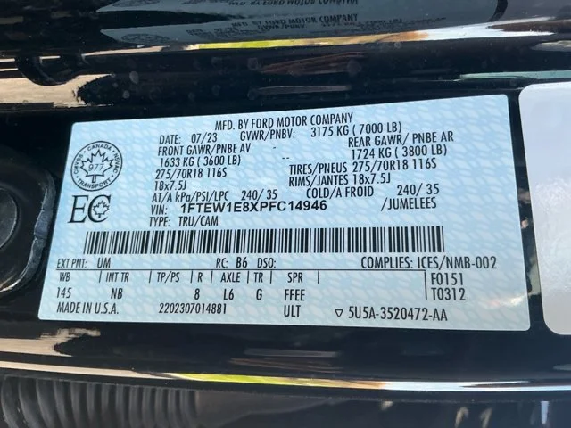 Used 2023 Agate Black Metallic Ford Tremor image 16