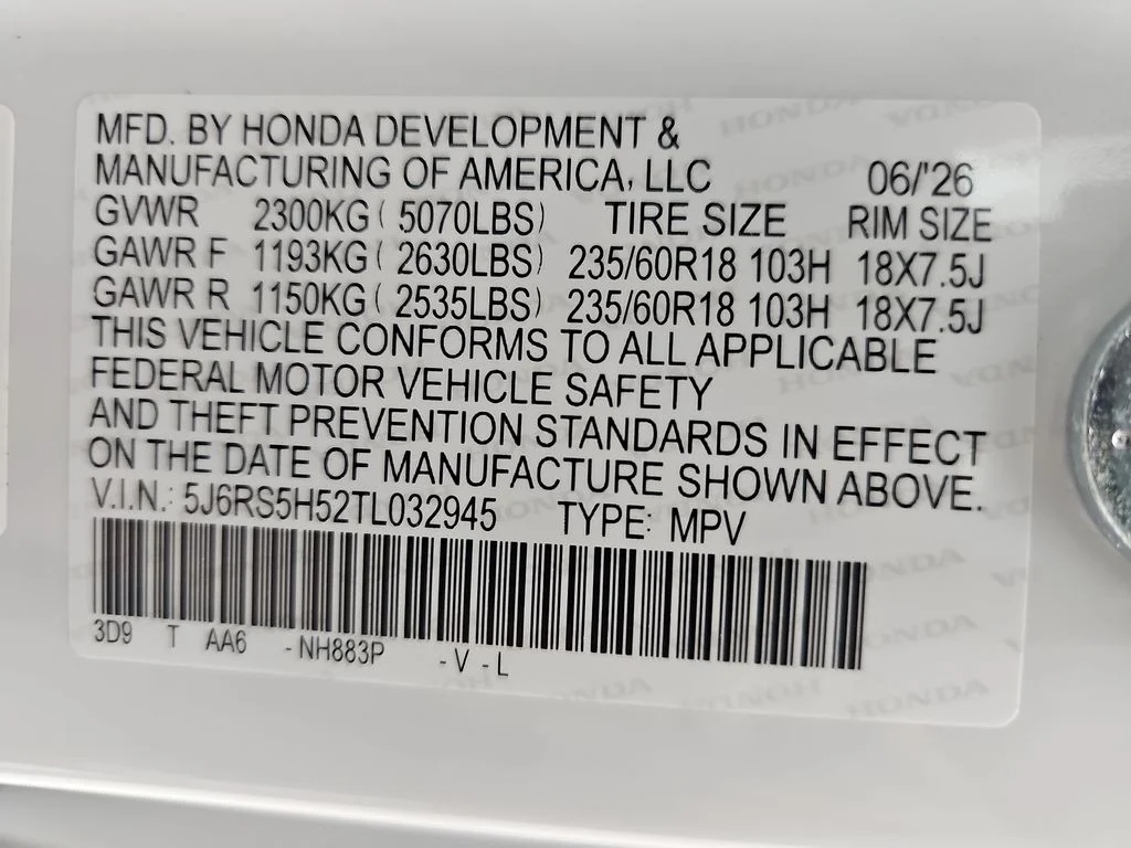 New 2026 Platinum White Pearl Honda Sport image 44