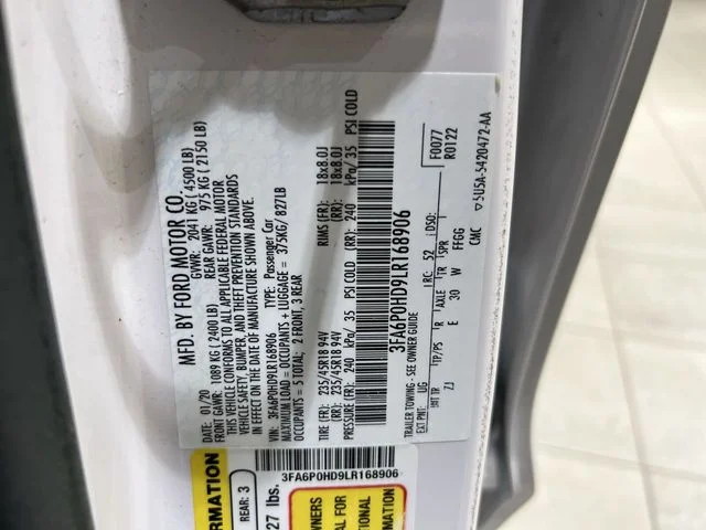 Certified Used 2020 White Ford SE image 28