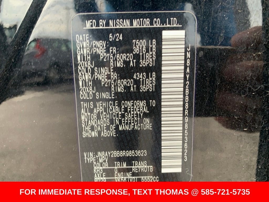 Used 2024 Black Nissan SL image 3