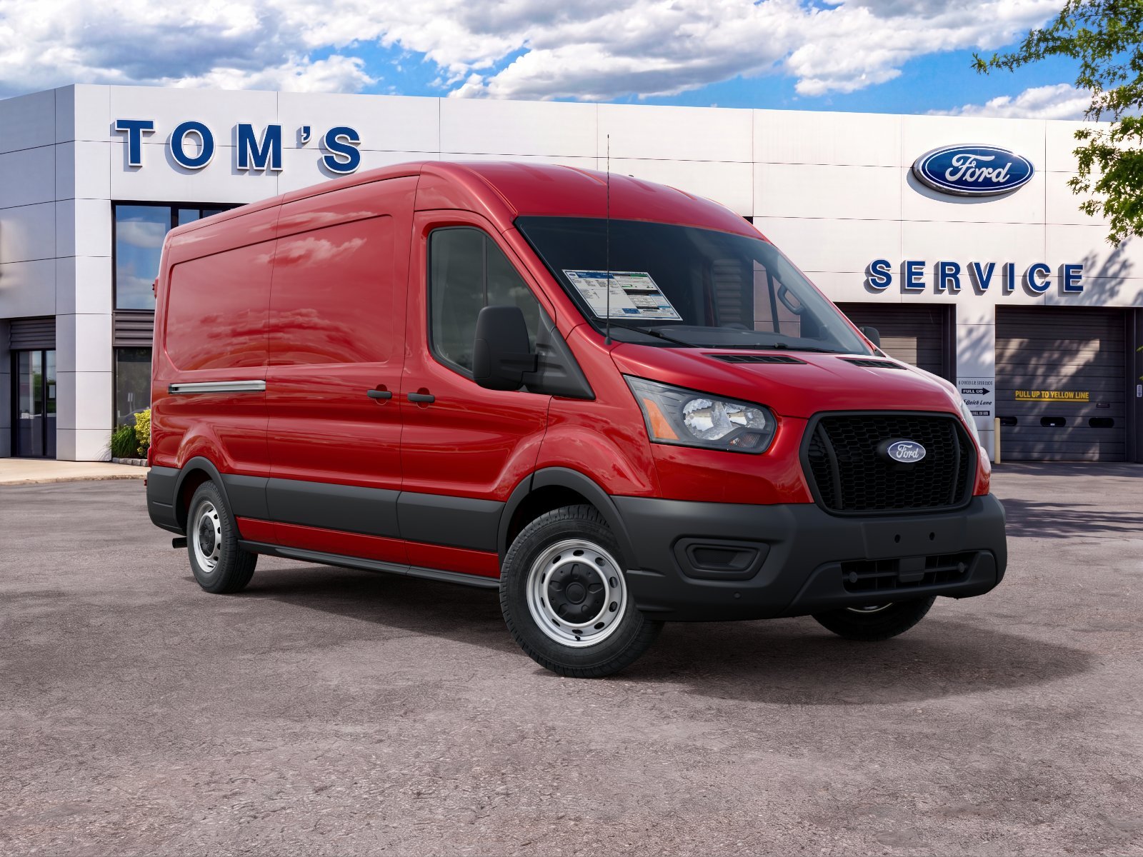 New 2027 Race Red Ford Cargo Van image 4