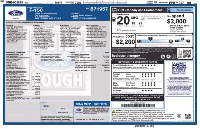 Used 2023 Silver Ford Platinum image 9