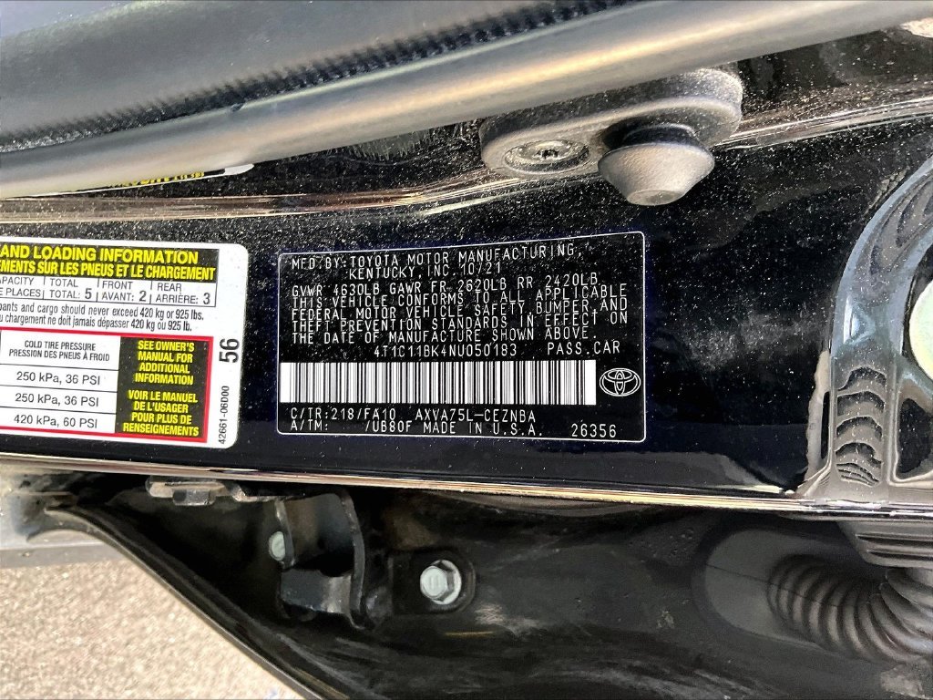 Used 2022 Black Toyota LE image 8