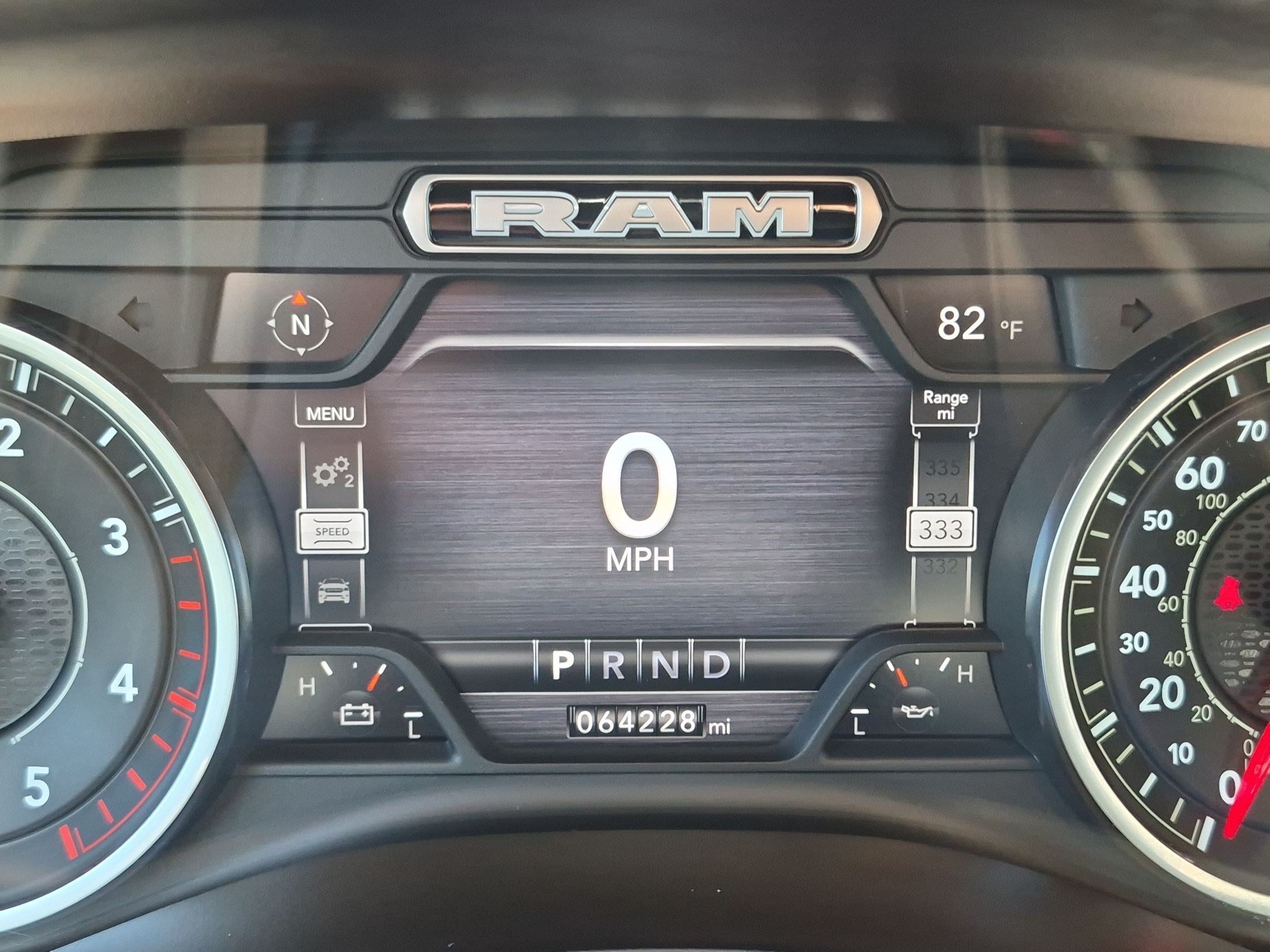 Used 2021 Diamond Black Crystal Pearlcoat Ram Laramie image 14