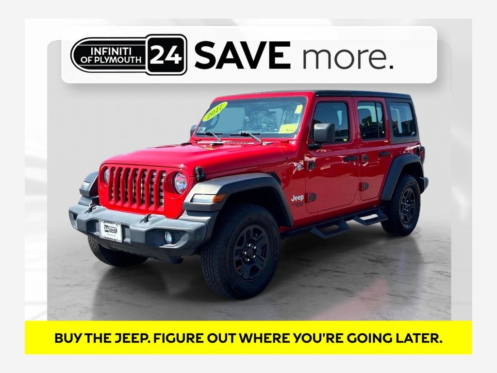 Used 2019 Red Jeep Unlimited Sport image 1
