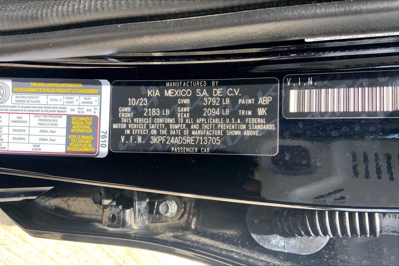 Used 2024 Aurora Black Kia LXS image 31