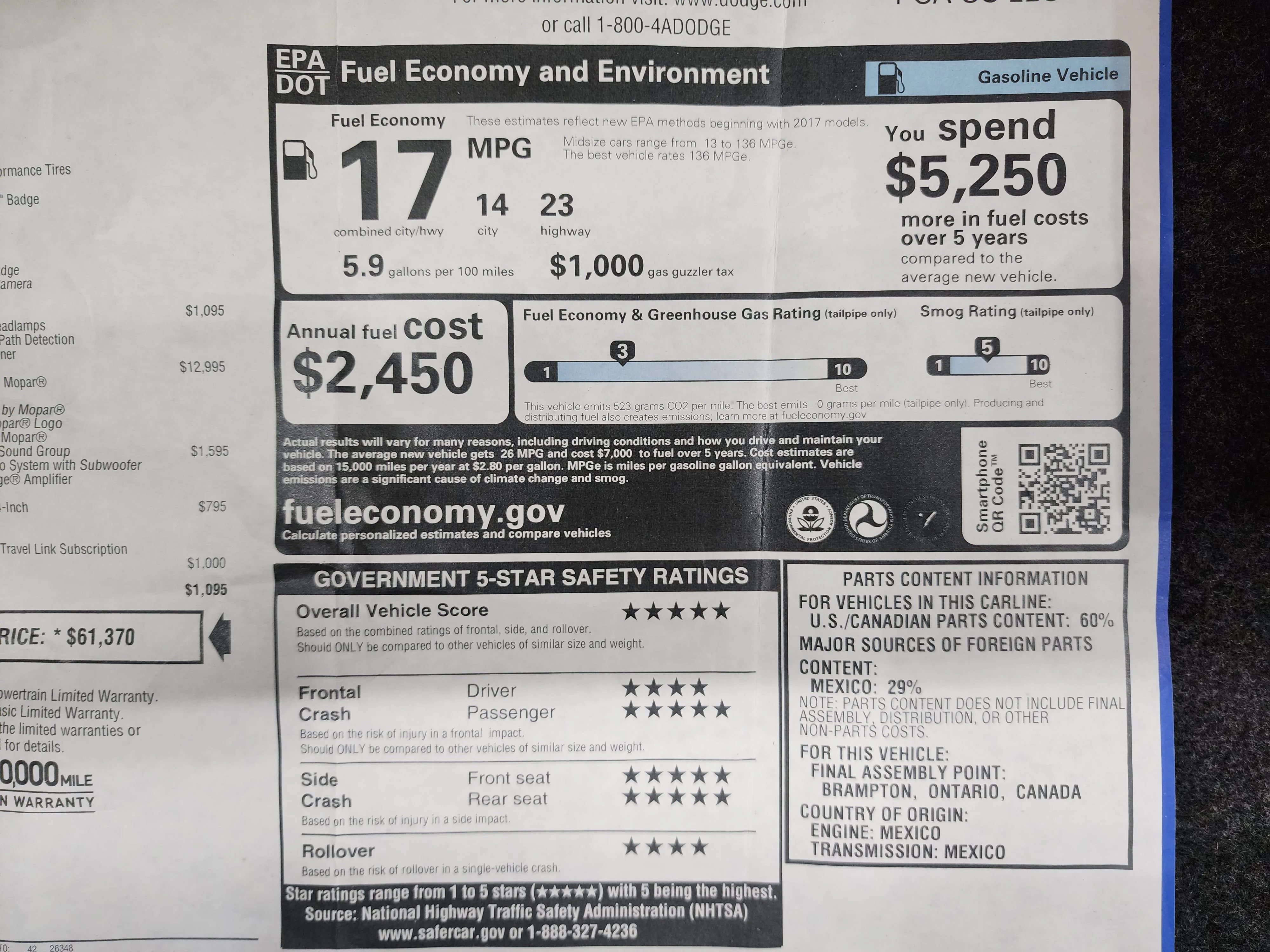 Used 2017 Contusion Blue Pearlcoat Dodge R/T image 42