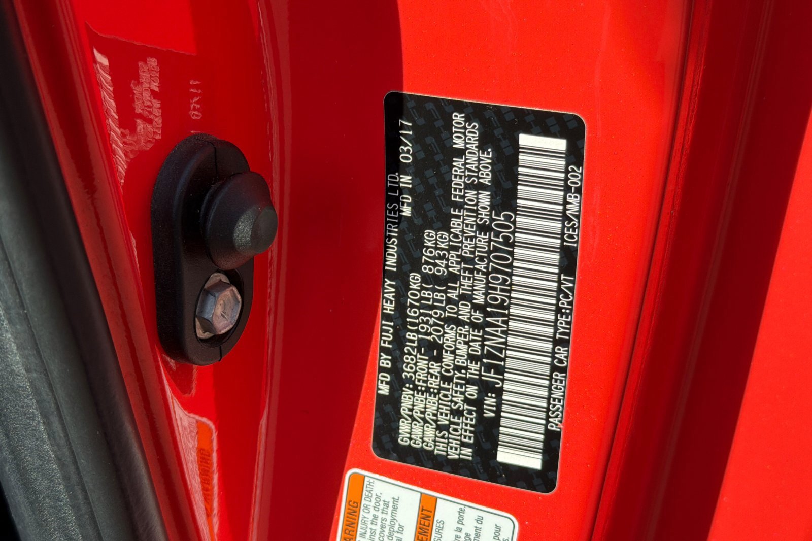 Used 2017 ORANGE Toyota  image 25