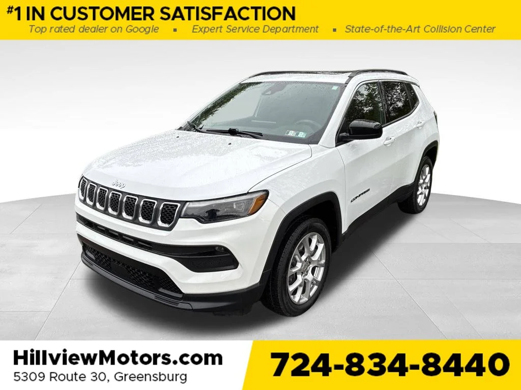 Certified Used 2023 Bright White Clearcoat Jeep Latitude Lux image 1