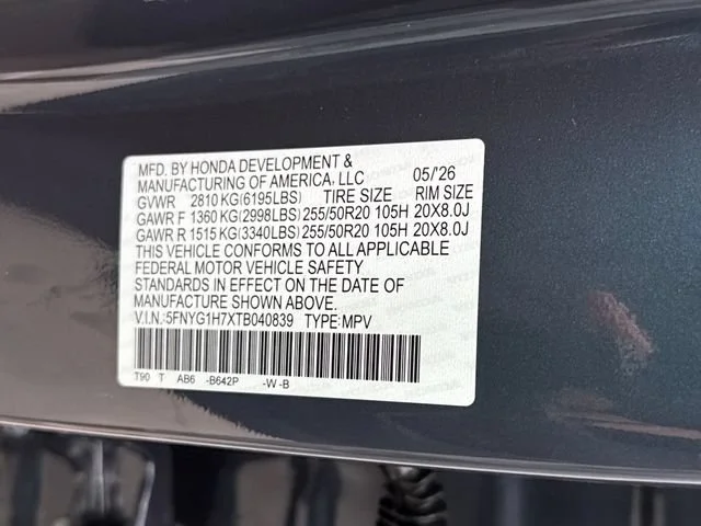 New 2026 Smoke Blue Pearl Honda Touring S image 17