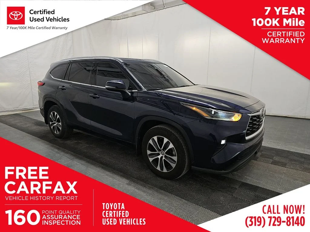 Certified Used 2021 Blue Toyota XLE image 1