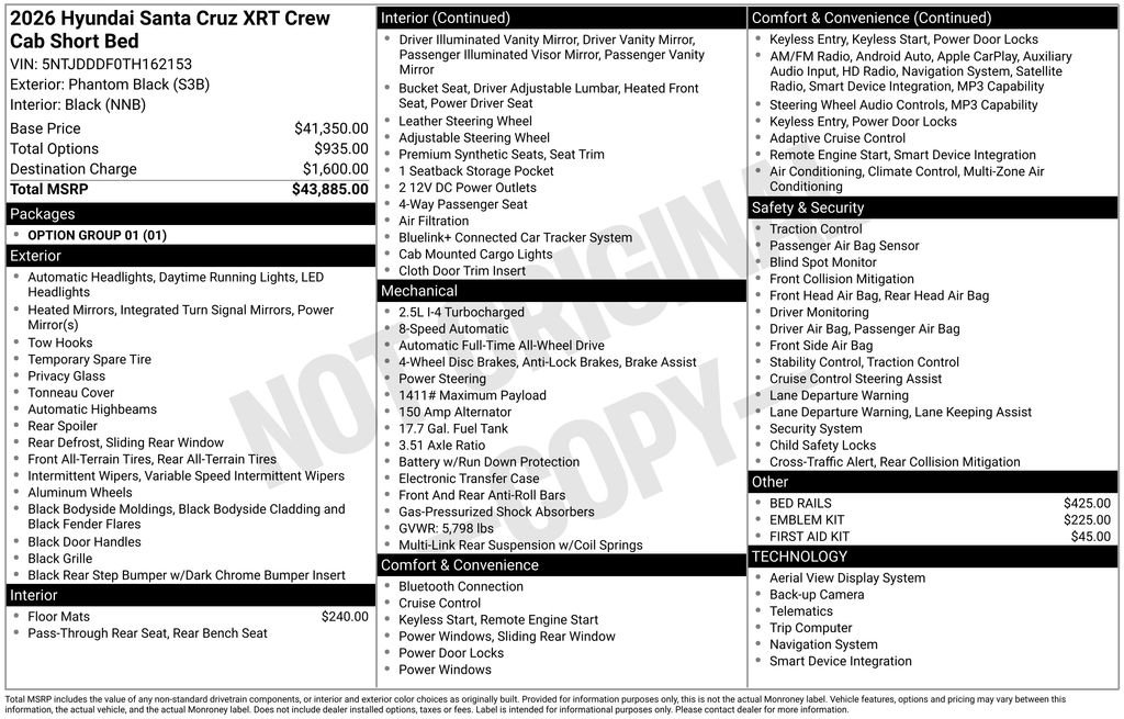 New 2026 Black Hyundai XRT image 31