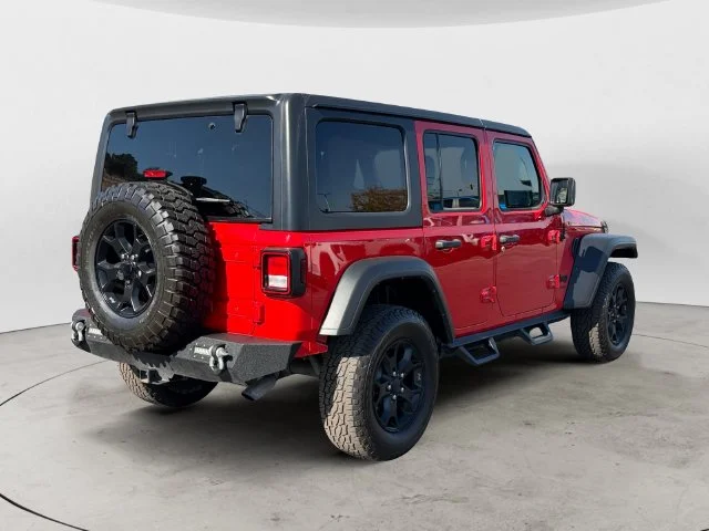 Used 2021 Red Jeep Unlimited Willys image 6