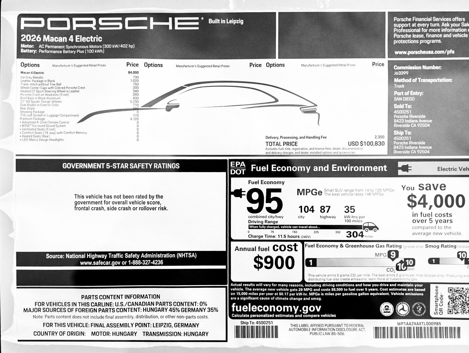 New 2026 ICE GREY Porsche Electric 4 image 30
