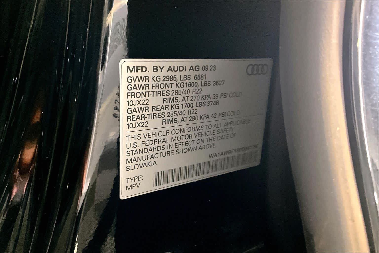 Used 2023 Mythos Black Metallic Audi Premium Plus image 34
