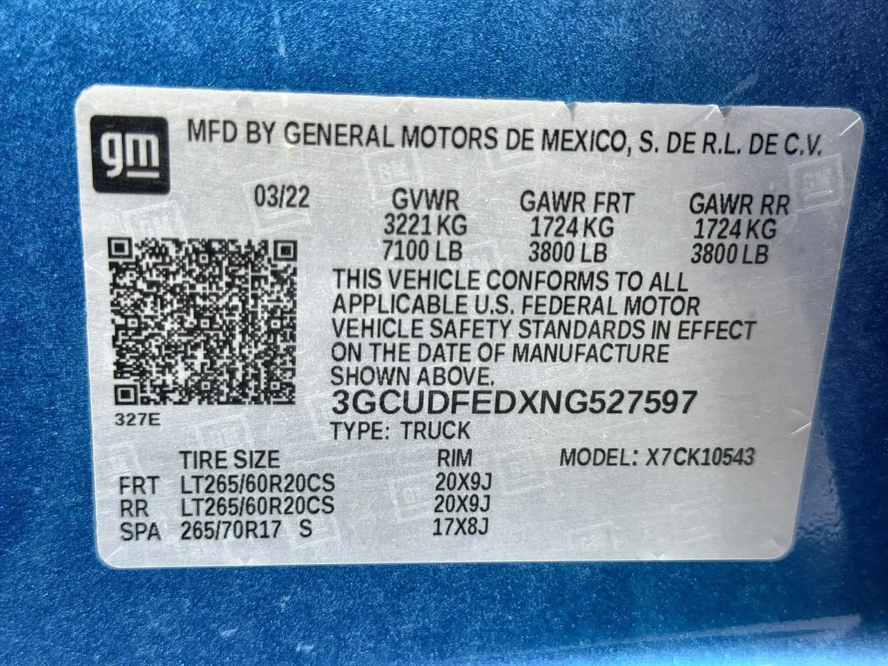 Used 2022 Glacier Blue Metallic Chevrolet LT Trail Boss image 29