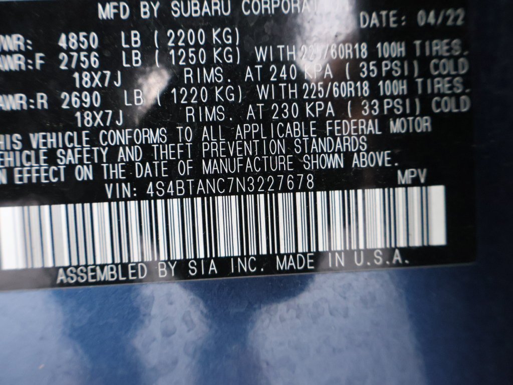 Used 2022 Blue Subaru Limited image 13