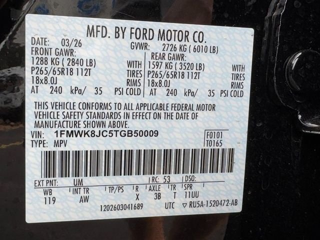New 2026 Agate Black Metallic Ford Tremor image 19