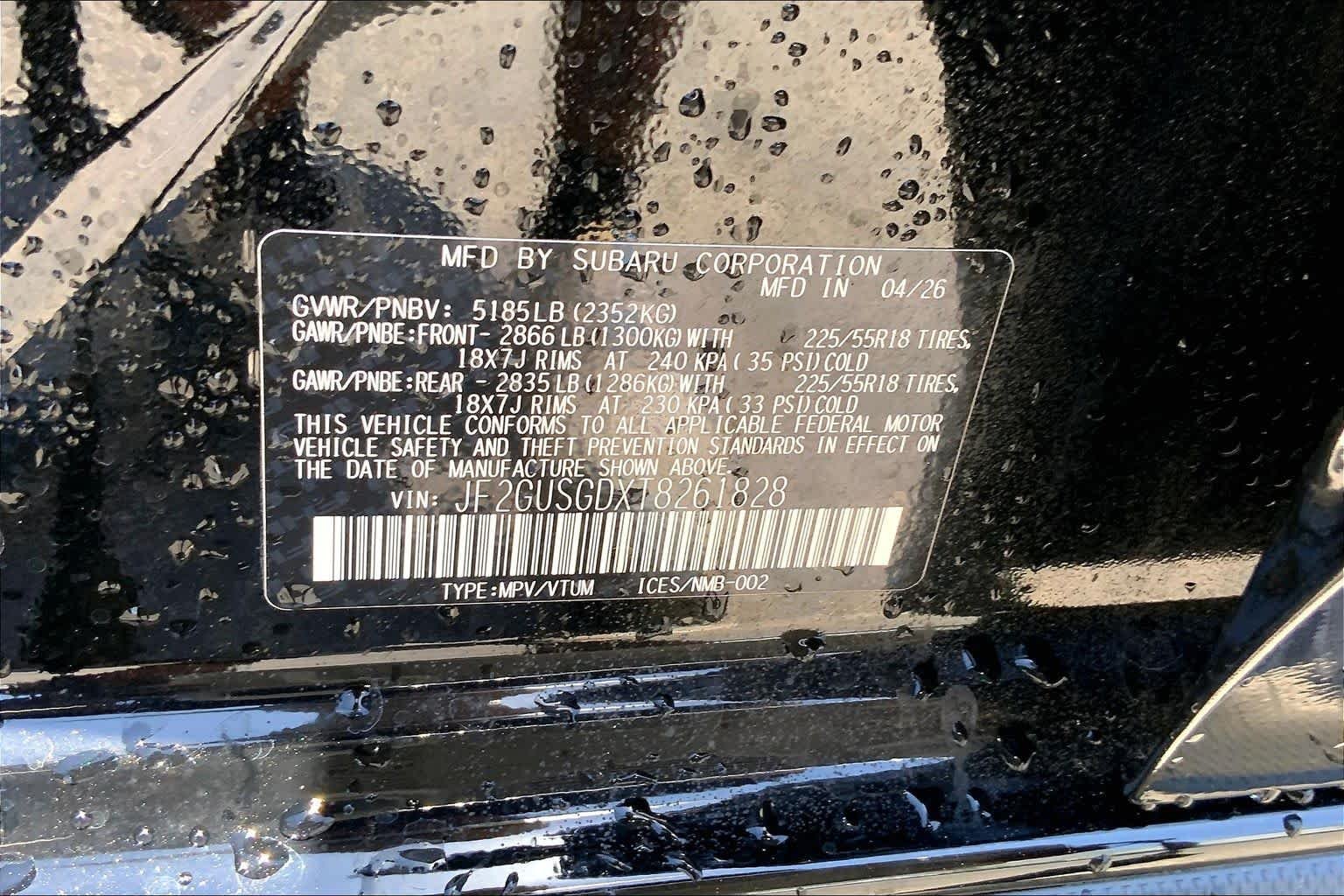 New 2026 CRYSTAL BLACK SILICA Subaru Sport Hybrid image 18