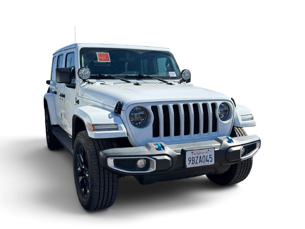 Used 2022 Bright White Clearcoat Jeep Unlimited Sahara 4xe image 16