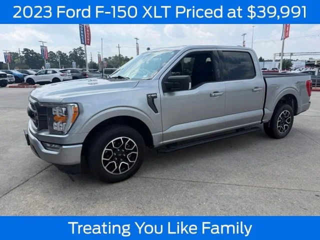 Used 2023 Iconic Silver Metallic Ford XLT image 1