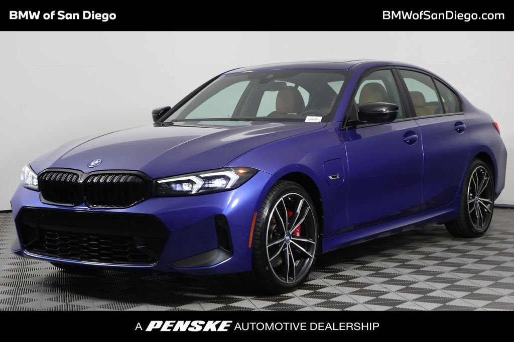 Certified Used 2023 Blue Metallic BMW 330e iPerformance image 1