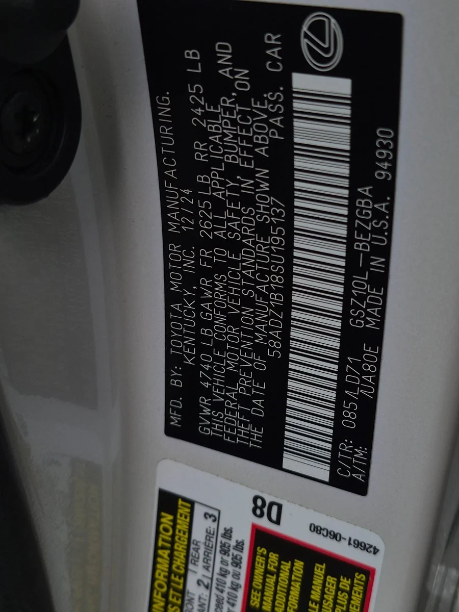 Certified Used 2025 Eminent White Pearl Lexus ES 350 image 24