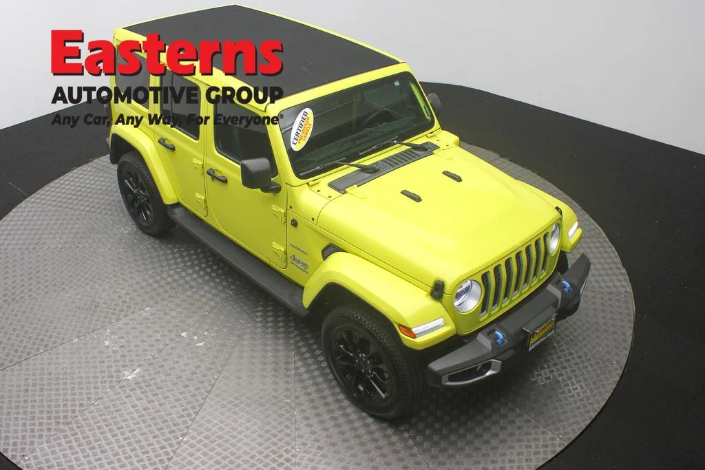 Used 2022 Yellow Jeep Unlimited Sahara 4xe image 3