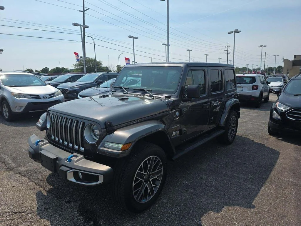 Used 2023 Gray Jeep Sahara 4xe image 1