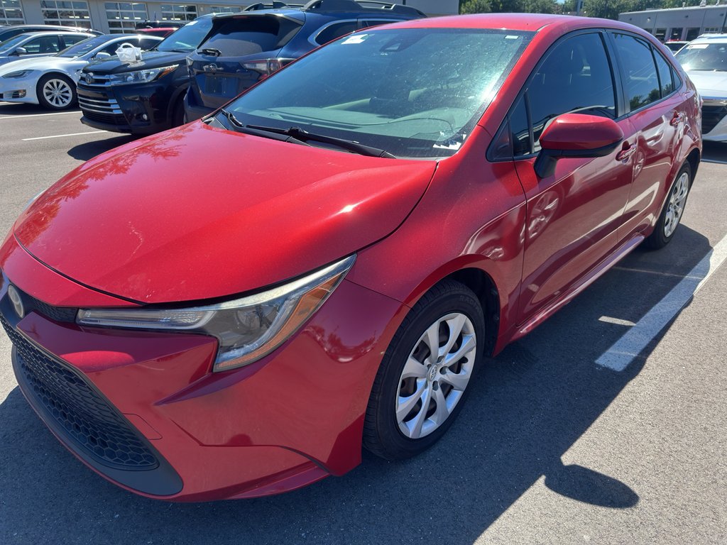 Used 2020 Barcelona Red Metallic Toyota LE image 2