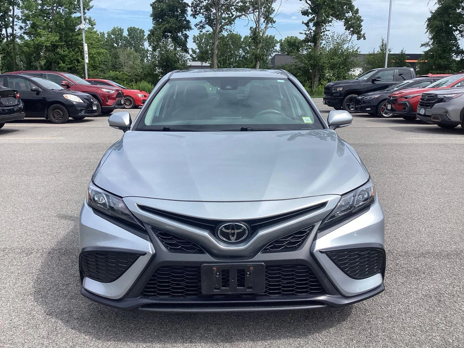 Used 2023 Celestial Silver Metallic Toyota SE image 2