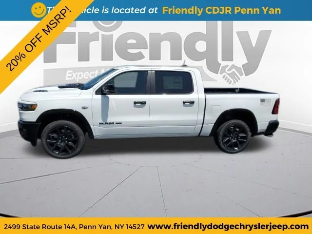 New 2026 Bright White Clear-Coat Exterior Paint RAM Laramie image 2