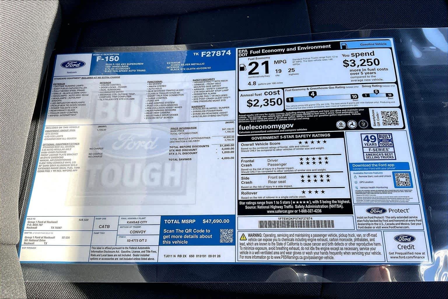 New 2026 Iconic Silver Metallic Ford STX® image 17