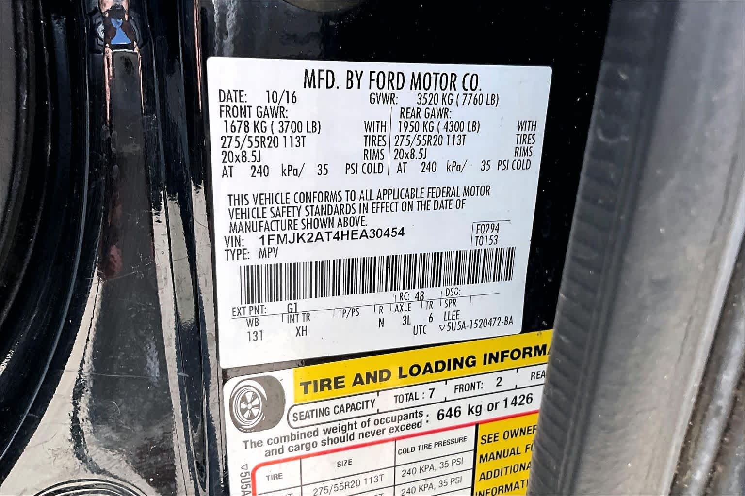 Used 2017 Shadow Black Ford Limited image 31