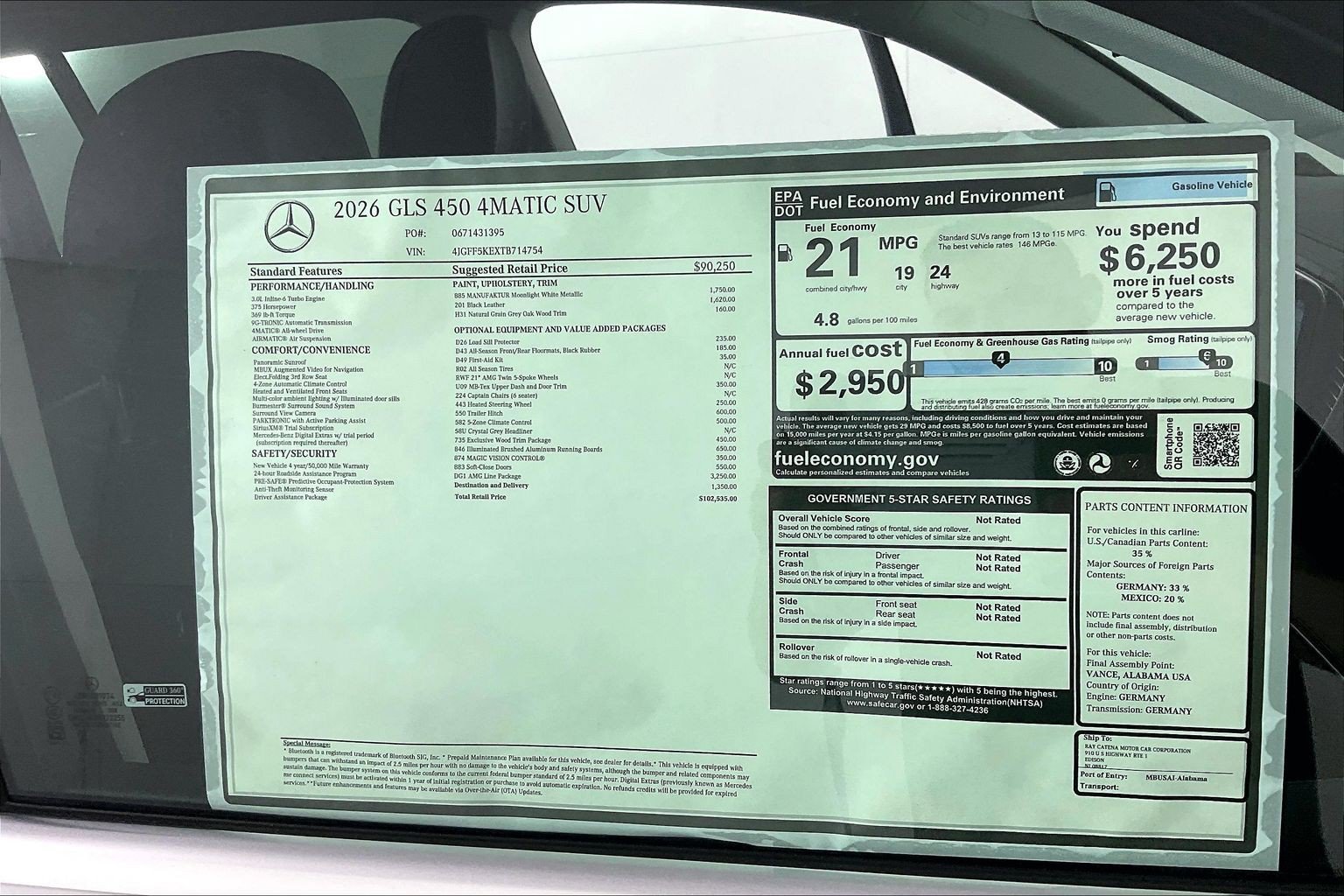 New 2026 MANUFAKTUR Moonlight White Metallic Mercedes-Benz GLS 450 image 28