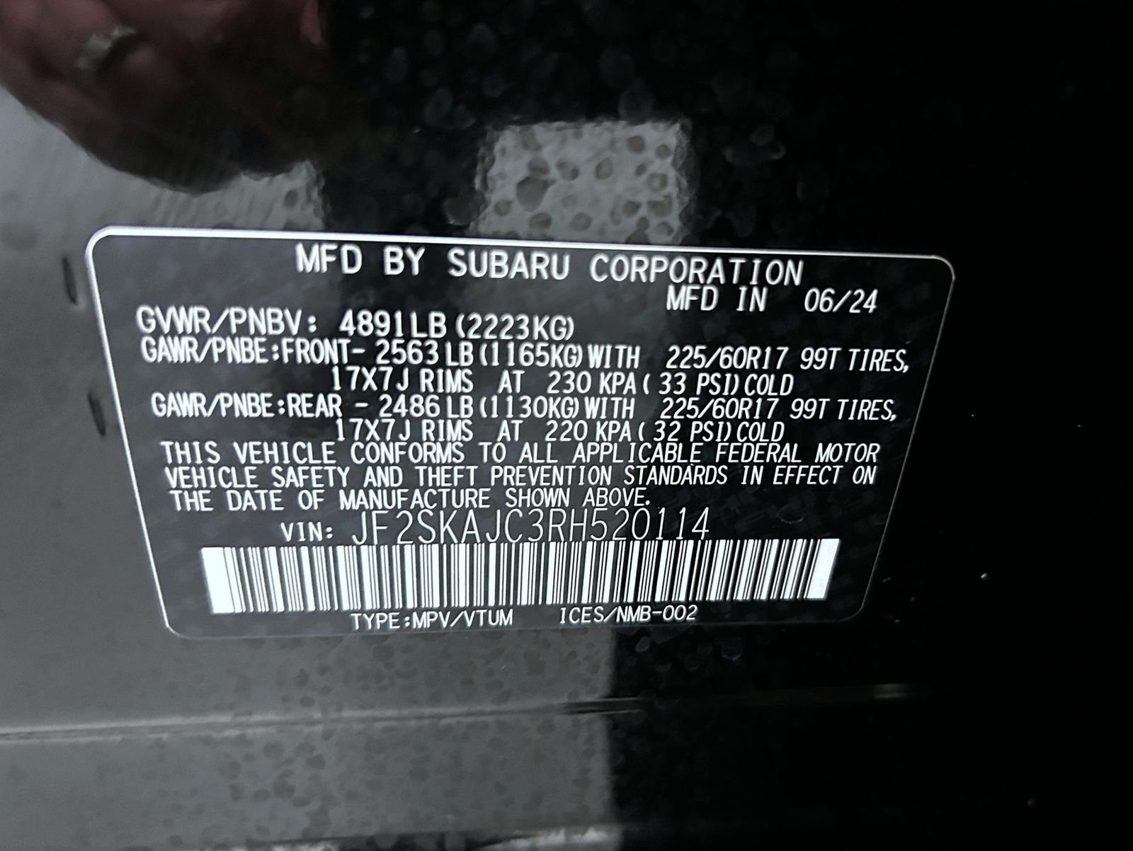 Used 2024 Black Subaru Wilderness image 25