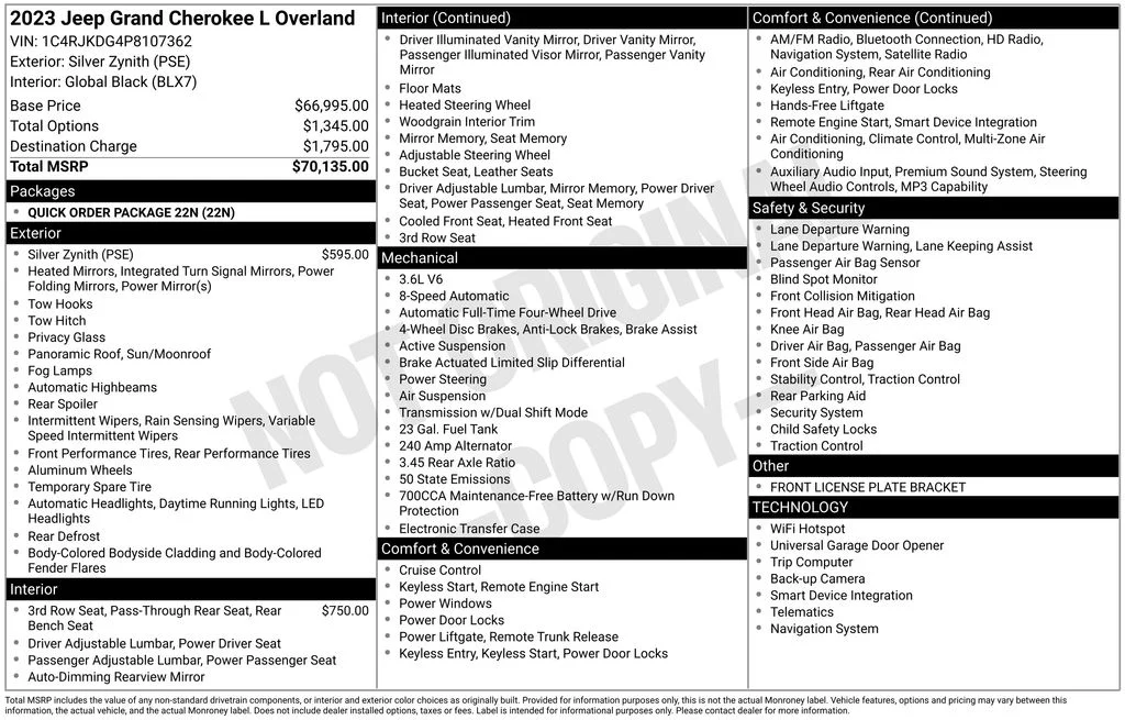 Used 2023 Silver Jeep Overland image 9