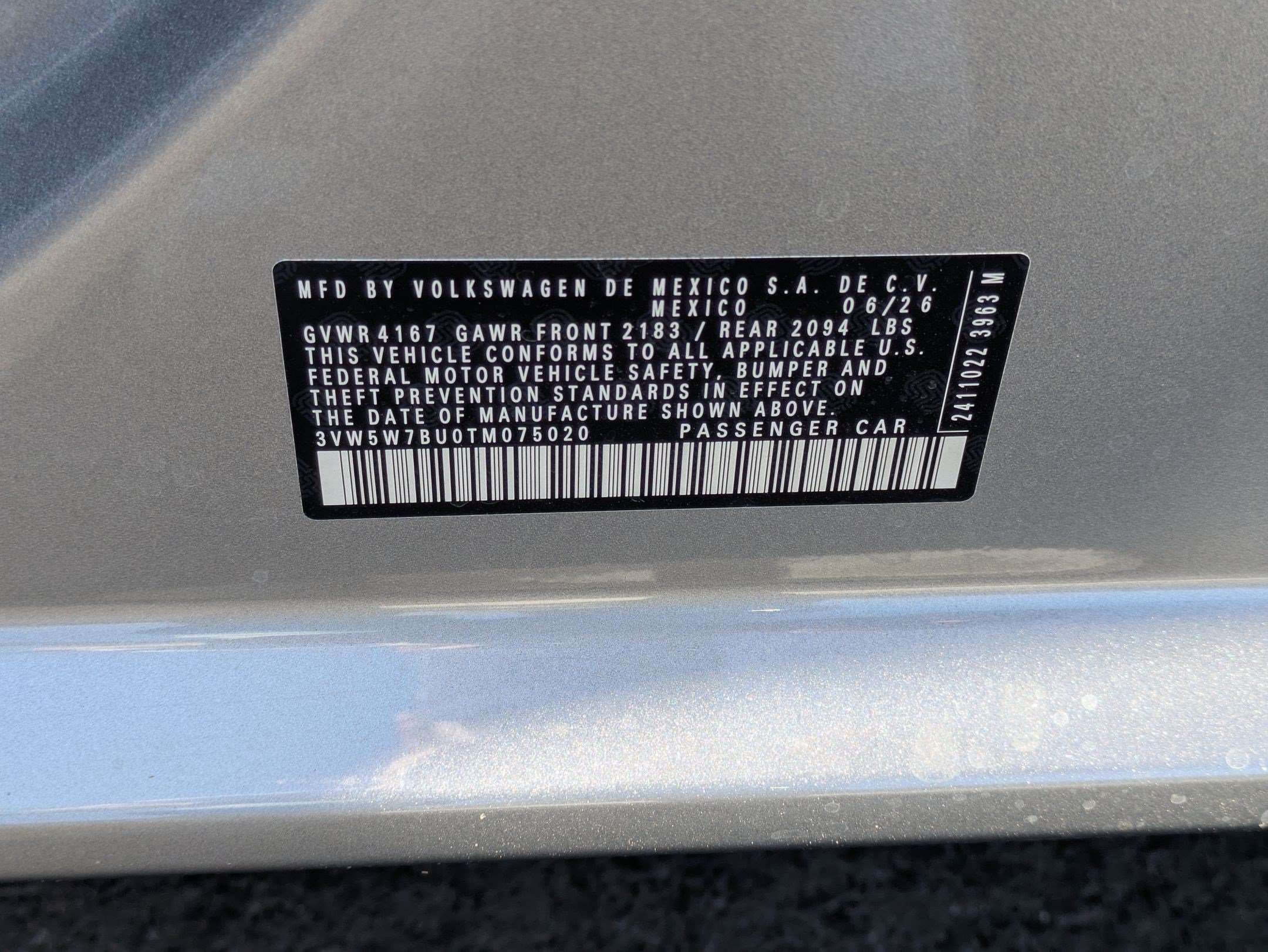 New 2026 Pyrite Silver Metallic Volkswagen S image 16