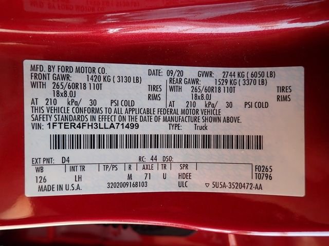Used 2020 Red Ford XLT image 18